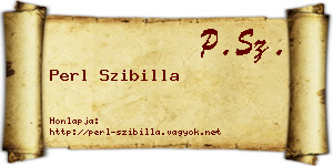 Perl Szibilla névjegykártya